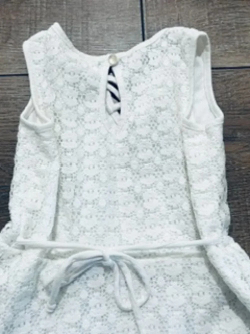 Lily Bleu Dress Girls size 4 White Lace A-Line sleeveless